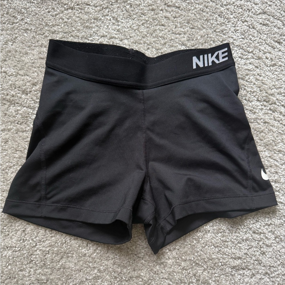 Nike Black Women's 3” Biker Shorts with Logo Waistband